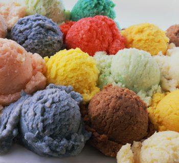 Colorful Scoops of Ice Cream